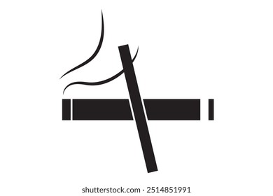 No smoking icon. flat style No smoking vector illustration.