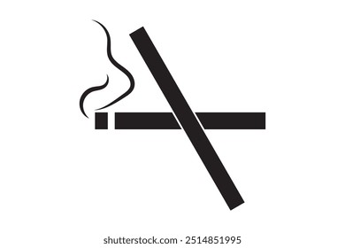 No smoking icon. flat style No smoking vector illustration.