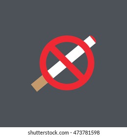 no smoking icon in flat style