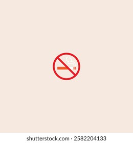 No smoking icon flat vector design.