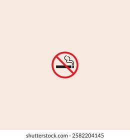 No smoking icon flat vector design.