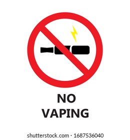 Icono de no fumar, incluidos los cigarrillos electrónicos