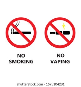 Icono de no fumar, incluidos los cigarrillos electrónicos