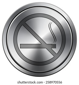 No smoking icon. Internet button on white background. EPS10 Vector. 