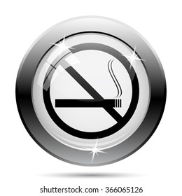 No smoking icon. Internet button on white background. EPS10 vector.