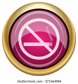 No smoking icon. Internet button on white background. EPS10 vector.
