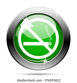 No smoking icon. Internet button on white background. EPS10 vector.