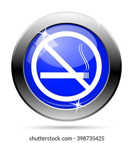 No smoking icon. Internet button on white background. EPS10 vector