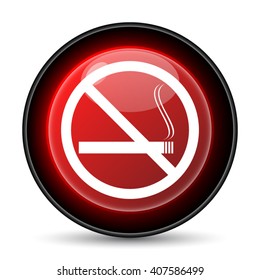 No smoking icon. Internet button on white background. EPS10 vector
