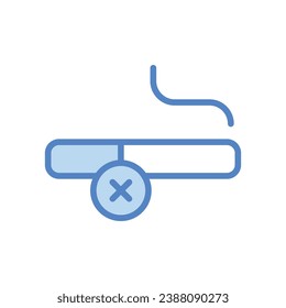 Kein Raucher-Symbol einzeln auf weißem Hintergrund, Vektorgrafik.