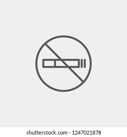 No smoking icon isolated on background. Prohibited symbol modern, simple, vector, icon for website design, mobile app, ui. Vector Illustration