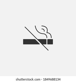 No smoking icon isolated on background. Prohibition symbol modern, simple, vector, icon for website design, mobile app, ui. Vector Illustration