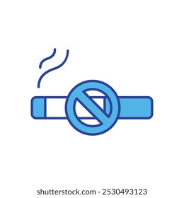 No Smoking icon isolated on a white background. Vector illustration.