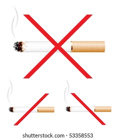 No smoking icon isolated on the white background