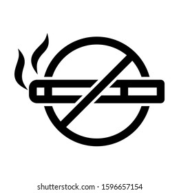 no smoking icon isolated sign symbol vector illustration - high quality black style vector icons
