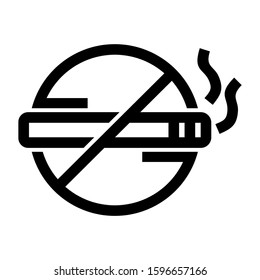 no smoking icon isolated sign symbol vector illustration - high quality black style vector icons
