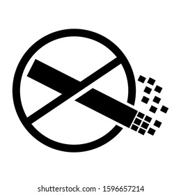 no smoking icon isolated sign symbol vector illustration - high quality black style vector icons
