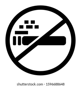 no smoking icon isolated sign symbol vector illustration - high quality black style vector icons
