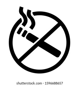 no smoking icon isolated sign symbol vector illustration - high quality black style vector icons
