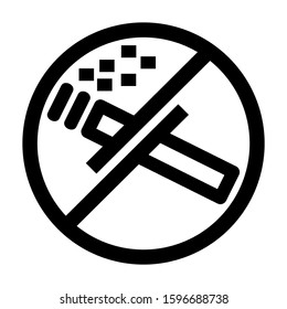 no smoking icon isolated sign symbol vector illustration - high quality black style vector icons
