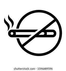 no smoking icon isolated sign symbol vector illustration - high quality black style vector icons
