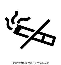 no smoking icon isolated sign symbol vector illustration - high quality black style vector icons
