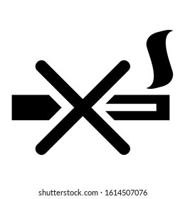 no smoking icon isolated sign symbol vector illustration - high quality black style vector icons
