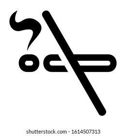 no smoking icon isolated sign symbol vector illustration - high quality black style vector icons
