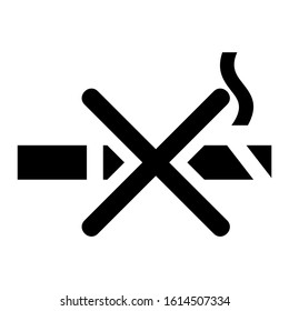 no smoking icon isolated sign symbol vector illustration - high quality black style vector icons
