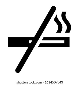 no smoking icon isolated sign symbol vector illustration - high quality black style vector icons
