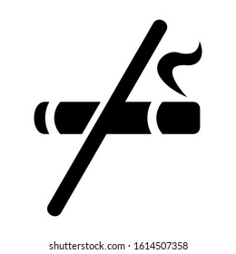 no smoking icon isolated sign symbol vector illustration - high quality black style vector icons
