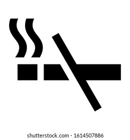 no smoking icon isolated sign symbol vector illustration - high quality black style vector icons
