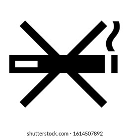 no smoking icon isolated sign symbol vector illustration - high quality black style vector icons

