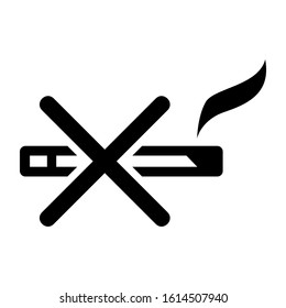 no smoking icon isolated sign symbol vector illustration - high quality black style vector icons
