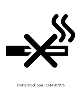 no smoking icon isolated sign symbol vector illustration - high quality black style vector icons
