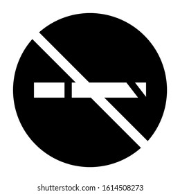 no smoking icon isolated sign symbol vector illustration - high quality black style vector icons
