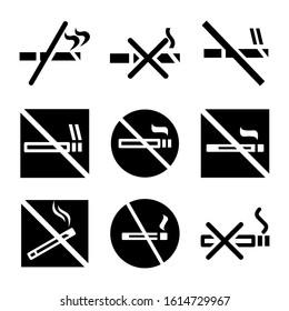 no smoking icon isolated sign symbol vector illustration - Collection of high quality black style vector icons
