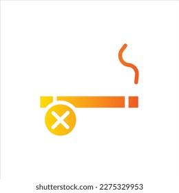 no smoking icon with isolated vektor and transparent background.