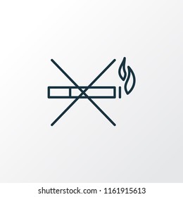 No smoking icon line symbol. Premium quality isolated stop cigarette element in trendy style.