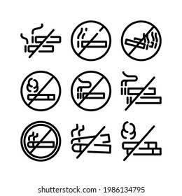 no smoking icon or logo isolated sign symbol vector illustration - Collection of high quality black style vector icons
