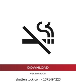 No smoking icon in modern design style for web site and mobile app