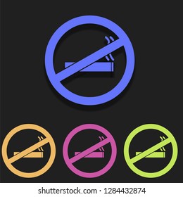 no smoking icon in multi color. Simple glyph vector of Ban set for UI and UX, website or mobile application on white background