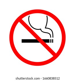 no smoking icon on a white background. eps vector 10