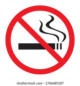 No Smoking icon on white background