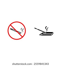 no smoking icon .on white background