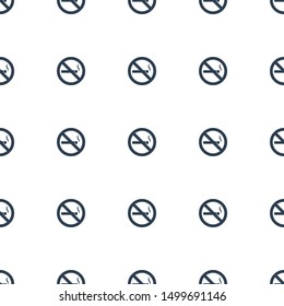 no smoking icon pattern seamless white background. Editable filled no smoking icon. no smoking icon pattern for web and mobile.