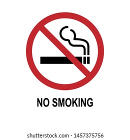 No Smoking Icon Prohibitation Sign Forbidden Stock Vector (Royalty Free ...