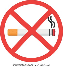 No smoking icon represented in vector symbol