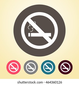 No Smoking Icon in round shape.