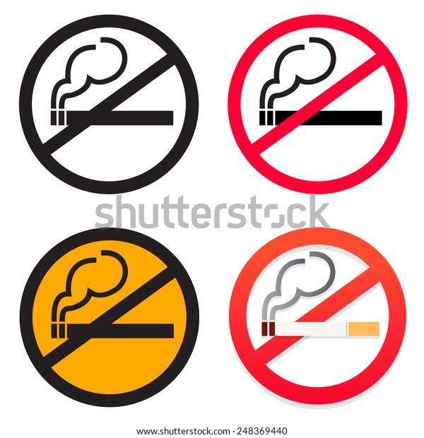 No Smoking Icon Set - Free Download Vector PSD and Stock Image